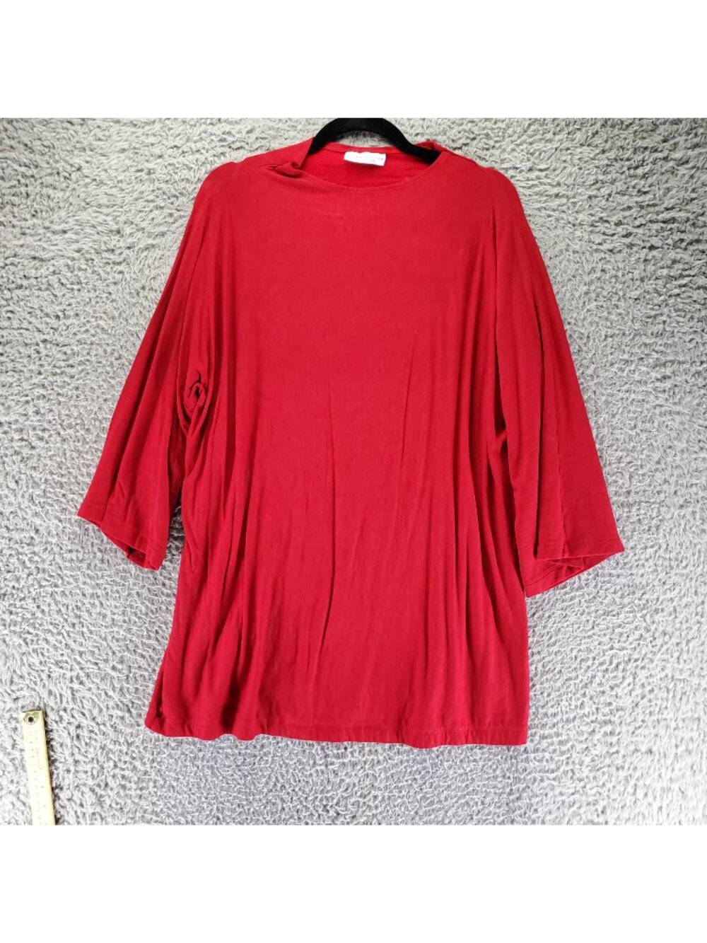Bryn Walker Sweater Women’s Size Large Red Oversized Loose Fit 3/4 Sleeve Pullov